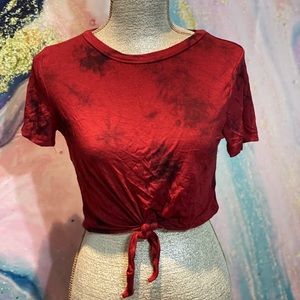 Red crop top
